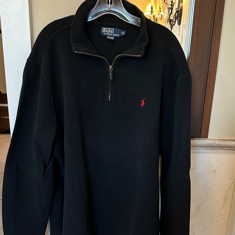 Polo by Ralph Lauren Black Zip-Up Men's Sweater
